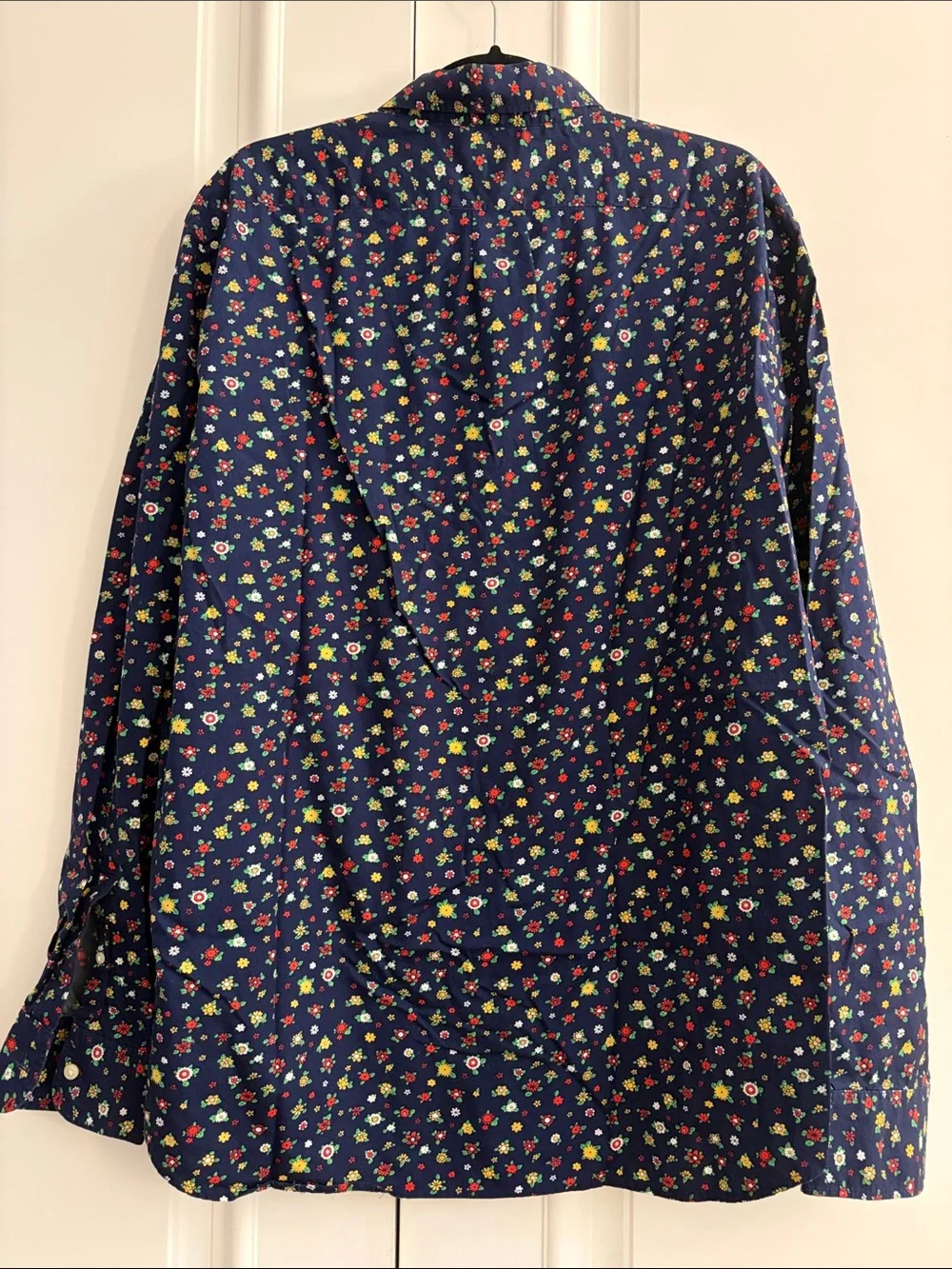 J.Crew Men Floral Classic Secret Wash Cotton Poplin Shirt Size XL